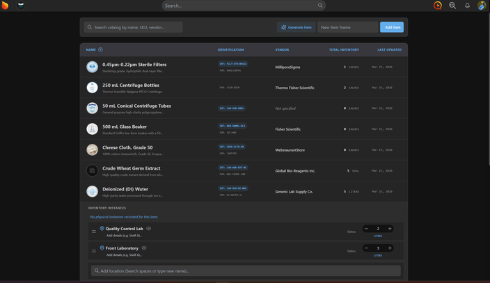 Mantle Inventory Tracking